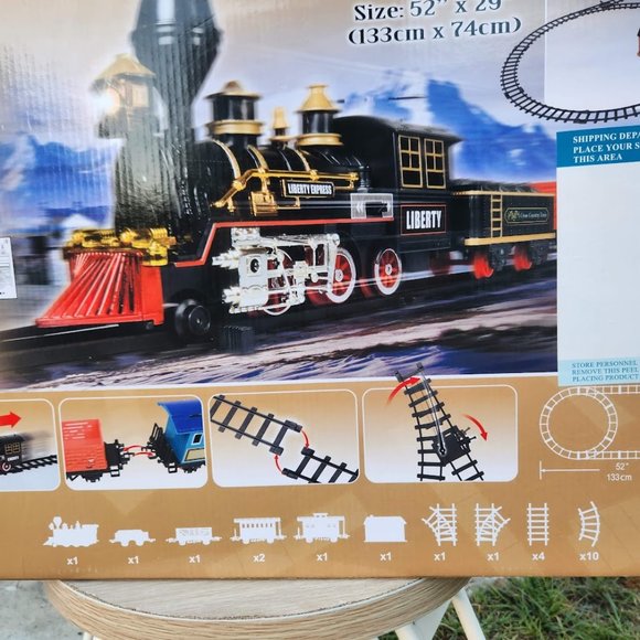 NEW Christmas Train Set 6 Car Locomotive Electronic Train Set Battery Operated - Picture 12 of 13